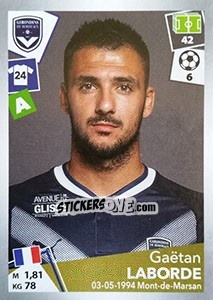 Sticker Gaëtan Laborde - FOOT 2017-2018 - Panini