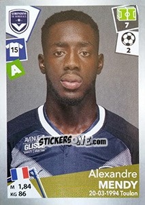 Sticker Alexandre Mendy - FOOT 2017-2018 n. 72 - Panini
