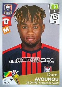 Sticker Durel Avounou - FOOT 2017-2018 n. 87 - Panini