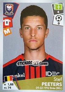 Sticker Stef Peeters - FOOT 2017-2018 n. 91 - Panini