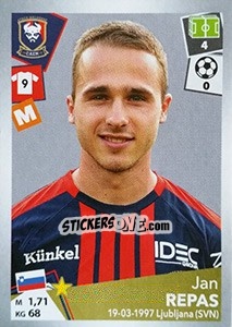 Cromo Jan Repas - FOOT 2017-2018 n. 92 - Panini