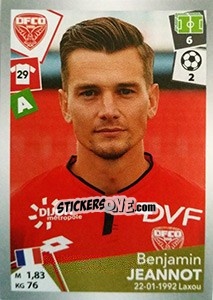 Sticker Benjamin Jeannot - FOOT 2017-2018 n. 122 - Panini