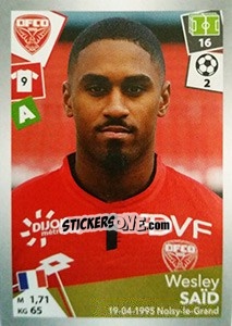 Sticker Wesley Saïd - FOOT 2017-2018 n. 123 - Panini