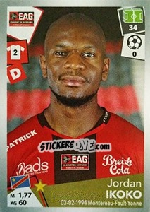 Sticker Jordan Ikoko - FOOT 2017-2018 - Panini