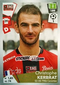 Cromo Christophe Kerbrat - FOOT 2017-2018 n. 134 - Panini