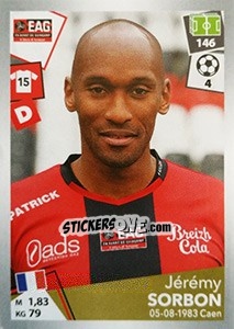 Sticker Jérémy Sorbon - FOOT 2017-2018 n. 137 - Panini