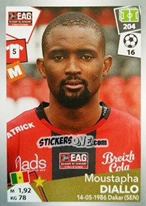 Figurina Moustapha Diallo - FOOT 2017-2018 - Panini