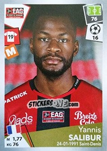 Sticker Yannis Salibur - FOOT 2017-2018 - Panini