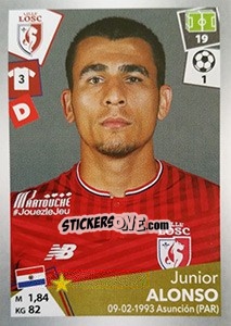 Sticker Junior Alonso - FOOT 2017-2018 n. 159 - Panini