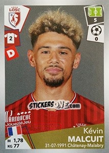 Sticker Kévin Malcuit - FOOT 2017-2018 n. 163 - Panini