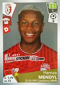 Sticker Hamza Mendyl - FOOT 2017-2018 n. 164 - Panini
