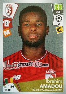 Cromo Ibrahim Amadou - FOOT 2017-2018 n. 166 - Panini