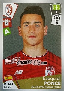 Sticker Ezequiel Ponce - FOOT 2017-2018 - Panini