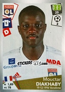Sticker Mouctar Diakhaby - FOOT 2017-2018 n. 184 - Panini