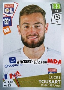 Sticker Lucas Tousart - FOOT 2017-2018 n. 196 - Panini