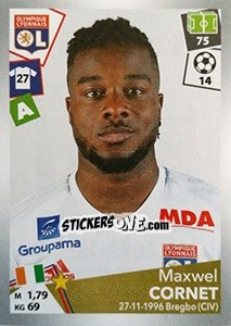 Sticker Maxwel Cornet - FOOT 2017-2018 n. 197 - Panini