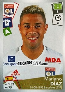 Sticker Mariano Díaz - FOOT 2017-2018 n. 199 - Panini
