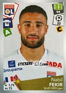 Sticker Nabil Fekir - FOOT 2017-2018 n. 200 - Panini