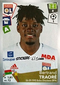 Sticker Bertrand Traoré - FOOT 2017-2018 n. 202 - Panini