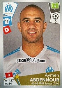 Sticker Aymen Abdennour - FOOT 2017-2018 n. 210 - Panini