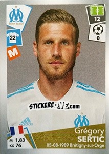 Figurina Grégory Sertic - FOOT 2017-2018 n. 220 - Panini