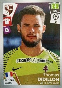 Figurina Thomas Didillon - FOOT 2017-2018 - Panini