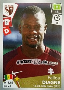 Cromo Fallou Diagne - FOOT 2017-2018 - Panini