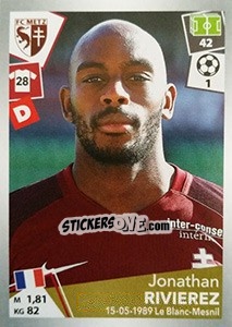 Cromo Jonathan Rivierez - FOOT 2017-2018 n. 242 - Panini