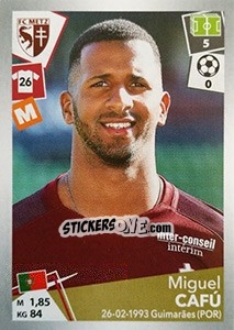 Sticker Miguel Cafú - FOOT 2017-2018 n. 243 - Panini