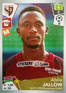 Sticker Ablie Jallow - FOOT 2017-2018 n. 246 - Panini