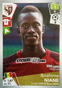 Sticker Ibrahima Niane - FOOT 2017-2018 n. 252 - Panini