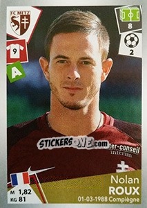 Sticker Nolan Roux - FOOT 2017-2018 n. 254 - Panini