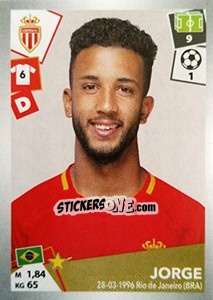 Figurina Jorge - FOOT 2017-2018 n. 264 - Panini