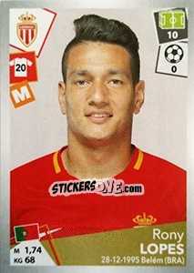 Sticker Rony Lopes - FOOT 2017-2018 n. 272 - Panini