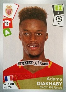 Figurina Adama Diakhaby - FOOT 2017-2018 - Panini