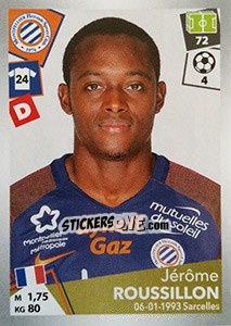 Sticker Jérôme Roussillon - FOOT 2017-2018 n. 294 - Panini