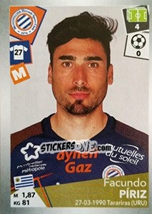 Sticker Facundo Píriz - FOOT 2017-2018 n. 296 - Panini