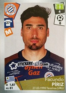 Cromo Facundo Píriz - FOOT 2017-2018 - Panini