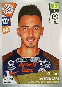 Sticker Killian Sanson - FOOT 2017-2018 n. 298 - Panini
