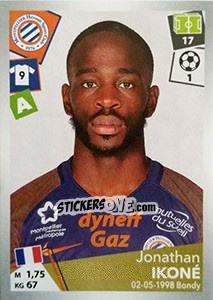 Sticker Jonathan Ikoné - FOOT 2017-2018 n. 303 - Panini