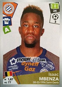 Figurina Isaac Mbenza - FOOT 2017-2018 - Panini