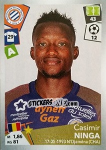 Sticker Casimir Ninga - FOOT 2017-2018 n. 305 - Panini
