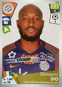 Sticker Giovanni Sio - FOOT 2017-2018 - Panini