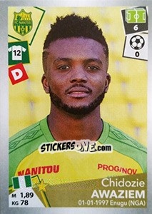 Sticker Chidozie Awaziem - FOOT 2017-2018 n. 314 - Panini