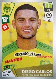 Sticker Diego Carlos - FOOT 2017-2018 n. 315 - Panini
