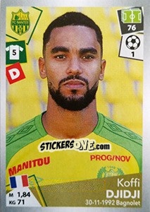 Sticker Koffi Djidji - FOOT 2017-2018 n. 316 - Panini