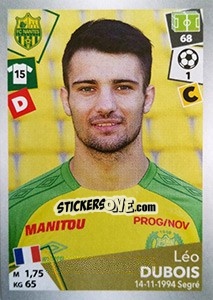 Sticker Léo Dubois - FOOT 2017-2018 n. 317 - Panini