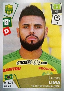 Cromo Lucas Lima - FOOT 2017-2018 - Panini