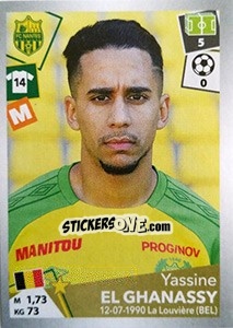 Sticker Yassine El Ghanassy - FOOT 2017-2018 n. 320 - Panini