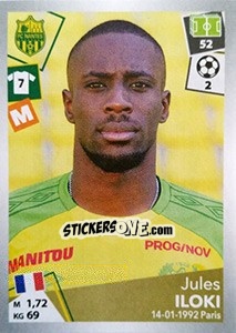 Figurina Jules Iloki - FOOT 2017-2018 - Panini